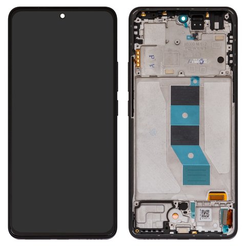 Pantalla LCD puede usarse con Xiaomi Redmi Note 14 5G, negro, con marco, Original PRC , 24094RAD4G