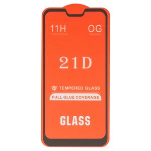 Vidrio de protección templado puede usarse con Xiaomi Mi A2 Lite, Redmi 6 Pro, Full Glue, compatible con estuche, sin embalaje, sin pañuelos , negro