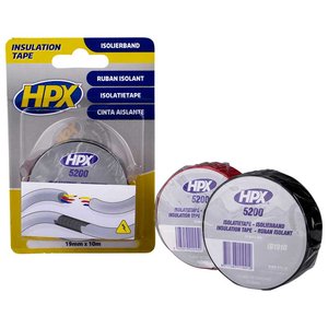 Стрічка ізоляційна HPX 5200, 19 мм, 10 м, жовта зелена