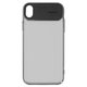 Чехол Baseus для iPhone XR, черный, со вставкой из PU кожи, прозрачный, пластик, PU кожа, #WIAPIPH61-SS01