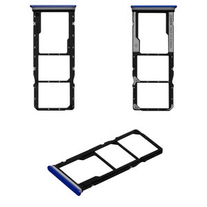 Держатель SIM карты для Xiaomi Redmi 9A, синий, M2006C3LG, M2006C3LI, M2006C3LC