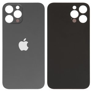 Задня панель корпуса для iPhone 12 Pro Max, сіра, не потрібно знімати скло камери, big hole, graphite