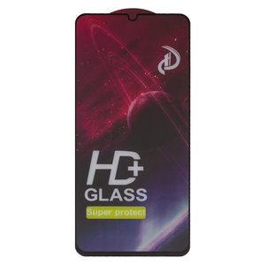 Защитное стекло All Spares для Realme C51, C53 NFC, Narzo N53, Note 50, совместимо с чехлом, Full Glue, черный, cлой клея нанесен по всей поверхности