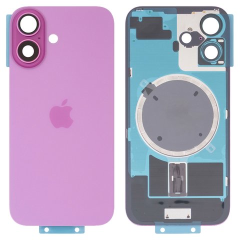 Задняя панель корпуса для iPhone 16, фиолетовая, со стеклом камеры, Original PRC , ultramarine