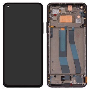 Дисплей для Xiaomi Mi 11 Lite, Mi 11 Lite 5G, черный, с рамкой, Оригинал переклеено стекло , #WM6556Z21 1