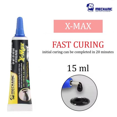 Клей герметик Mechanic X MAX, для приклеювання дисплея сенсорного екрана, 15 мл, чорний