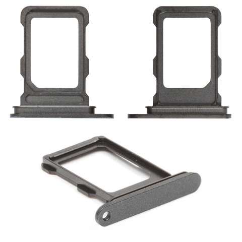 Тримач SIM карти для iPhone 16 Pro, iPhone 16 Pro Max, чорний, single Sim, black titanium