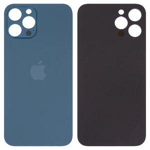 Задняя панель корпуса для iPhone 12 Pro Max, синяя, не нужно снимать стекло камеры, Original PRC , big hole