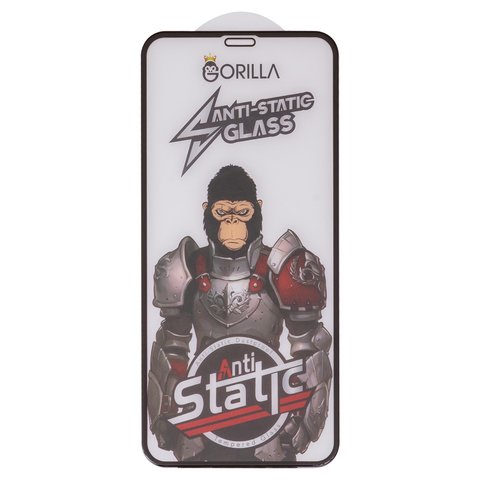 Защитное стекло для Apple iPhone 11 Pro, iPhone X, iPhone XS, совместимо с чехлом, Full Glue, Anti Static, черный, gorilla