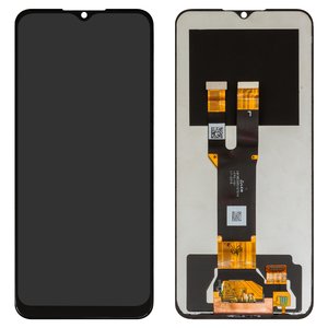 Дисплей для Nokia C22, C32, чорний, без рамки, Оригінал переклеєне скло 