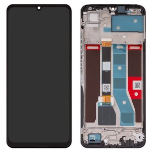 Дисплей для Realme C51, чорний, з рамкою, Original PRC 