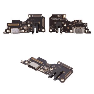 Шлейф для Realme GT 5G, конектора навушників, конектора зарядки, з мікрофоном, з компонентами, Сopy, плата зарядки