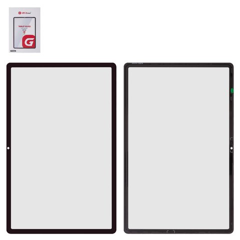 Скло корпуса G+OCA PRO для Samsung X610, X616  Galaxy Tab S9 FE Plus, з ОСА плівкою, чорне
