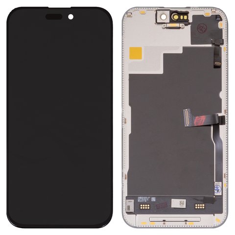 Дисплей Wextom для iPhone 15 Pro, черный, с рамкой, HC, без ошибки, OLED  soft, Diagnosable, 120Hz
